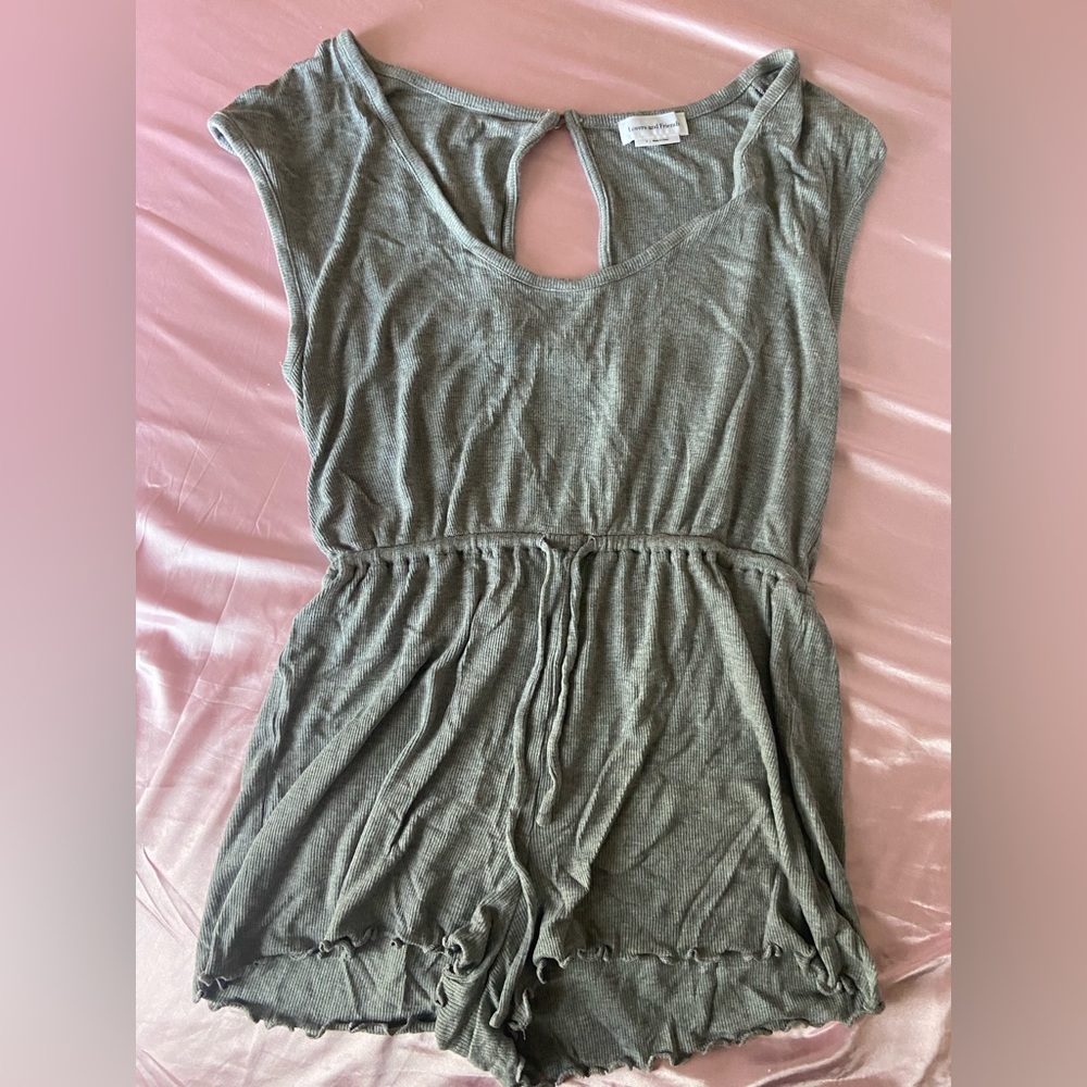 Cozy Grey Lovers and Friends Romper